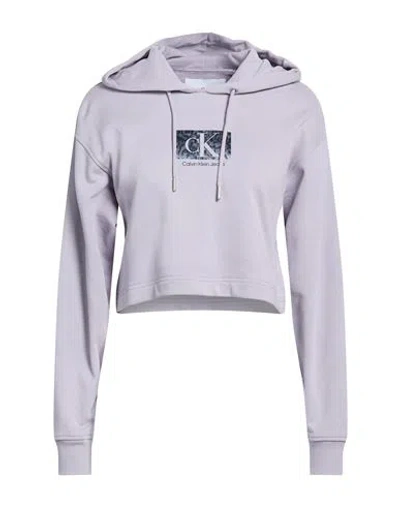 Calvin Klein Jeans Est.1978 Calvin Klein Jeans Woman Sweatshirt Lilac Size Xxs Cotton In Purple