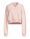 Calvin Klein Jeans Est.1978 Calvin Klein Jeans Woman Sweatshirt Pink Size M Cotton, Elastane In Pink
