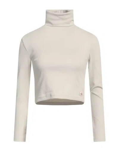 Calvin Klein Jeans Est.1978 Calvin Klein Jeans Woman T-shirt Beige Size Xl Cotton, Elastane