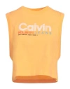 Calvin Klein Jeans Est.1978 Calvin Klein Jeans Woman Top Mandarin Size Xl Cotton In Mandarin
