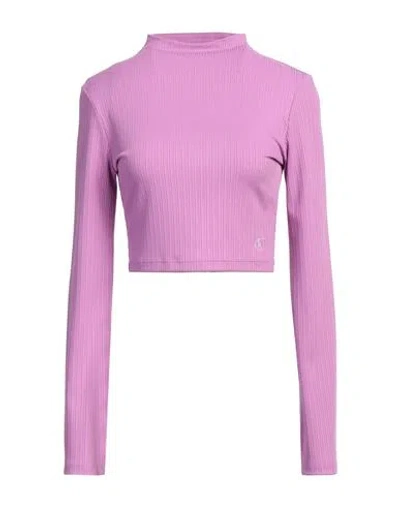 Calvin Klein Jeans Est.1978 Calvin Klein Jeans Woman Top Mauve Size M Polyester, Elastane In Purple