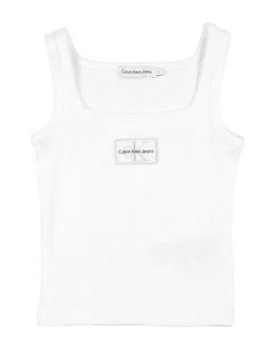 Calvin Klein Jeans Est.1978 Calvin Klein Jeans Woman Top White Size 6 Cotton, Elastane