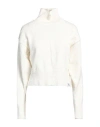 Calvin Klein Jeans Est.1978 Calvin Klein Jeans Woman Turtleneck Ivory Size L Cotton, Polyester, Elastane In White