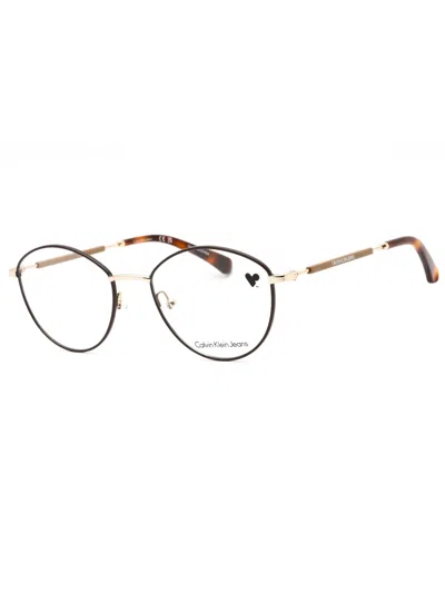Calvin Klein Jeans Est.1978 Calvin Klein Jeans Women's Round Metal Eyeglasses - Ckj19107 In Black