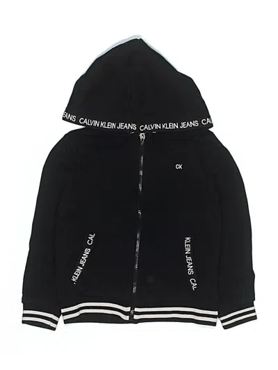 Pre-owned Calvin Klein Jeans Est.1978 Kids' Calvin Klein Jeans Zip Up Hoodie In Black