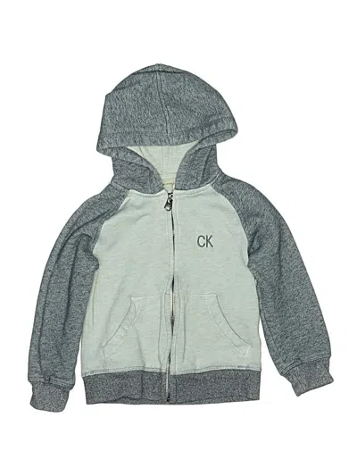 Pre-owned Calvin Klein Jeans Est.1978 Kids' Calvin Klein Jeans Zip Up Hoodie In Gray