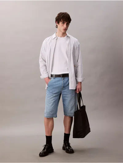 Calvin Klein Jeans Est.1978 Relaxed Pull-on Shorts In Blue