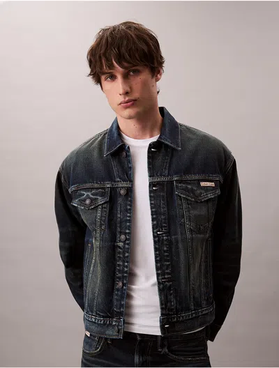 Calvin Klein Jeans Est.1978 Calvin Klein Men's 90s Denim Trucker Jacket In Blue