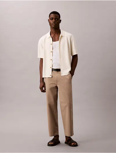 Calvin Klein Jeans Est.1978 Calvin Klein Men's 90s Relaxed Cropped Chinos In Neutral