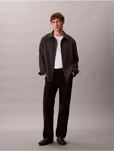 Calvin Klein Jeans Est.1978 Calvin Klein Men's 90s Straight Corduroy Chino Pants In Black