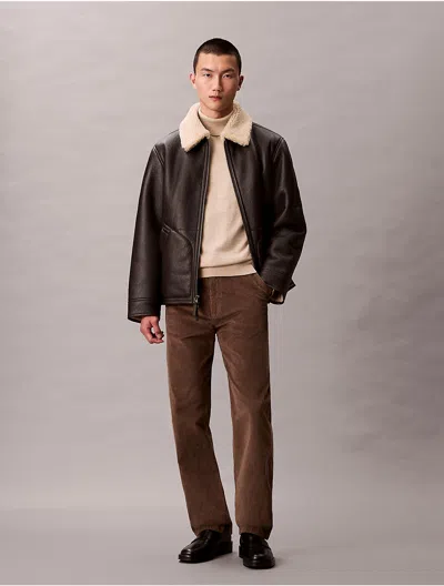 Calvin Klein Jeans Est.1978 Calvin Klein Men's 90s Straight Corduroy Chino Pants In Brown