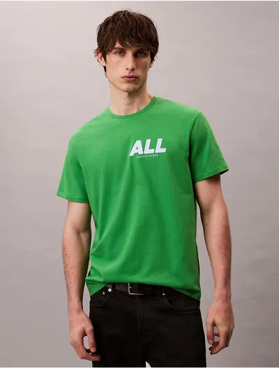 Calvin Klein Jeans Est.1978 Calvin Klein Men's All Graphic Relaxed T-shirt In Green