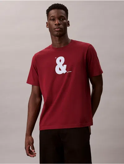 Calvin Klein Jeans Est.1978 Calvin Klein Men's And Graphic Relaxed T-shirt In Red