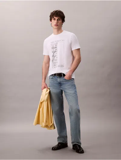 Calvin Klein Jeans Est.1978 Calvin Klein Men's Apartment Logo Graphic Classic T-shirt In White