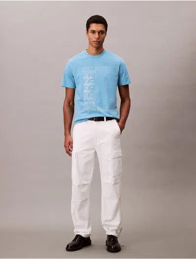 Calvin Klein Jeans Est.1978 Calvin Klein Men's Apartment Logo Graphic Classic T-shirt In Blue