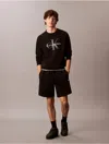 Calvin Klein Jeans Est.1978 Calvin Klein Men's Archive Logo Fleece Shorts In Black
