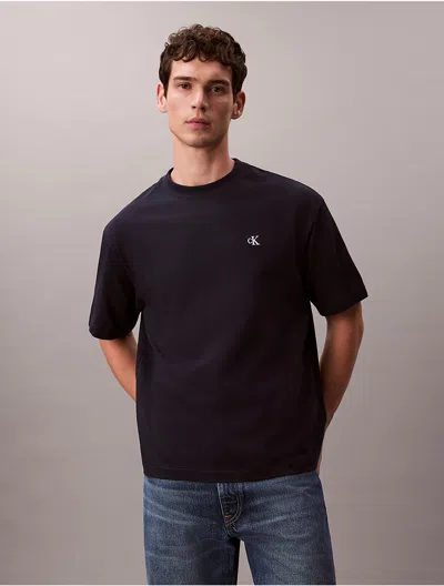 Calvin Klein Jeans Est.1978 Calvin Klein Men's Archive Logo Relaxed Crewneck T-shirt In Blue