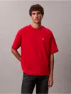 Calvin Klein Jeans Est.1978 Calvin Klein Men's Archive Logo Relaxed Crewneck T-shirt In Red