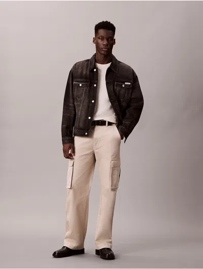 Calvin Klein Jeans Est.1978 Calvin Klein Men's Baggy Cargo Pants In Neutral