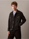 Calvin Klein Jeans Est.1978 Calvin Klein Men's Black Classic Trucker Jacket In Black
