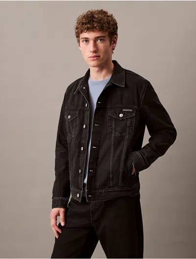 Calvin Klein Jeans Est.1978 Calvin Klein Men's Black Classic Trucker Jacket