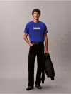 Calvin Klein Jeans Est.1978 Calvin Klein Men's Block Logo Graphic Relaxed T-shirt In Animal Print