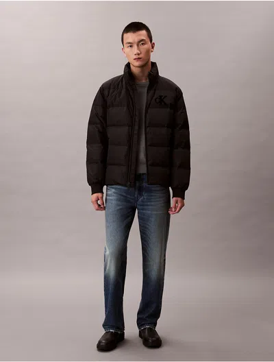 Calvin Klein Jeans Est.1978 Calvin Klein Men's Chenille Monogram Puffer Jacket In Black