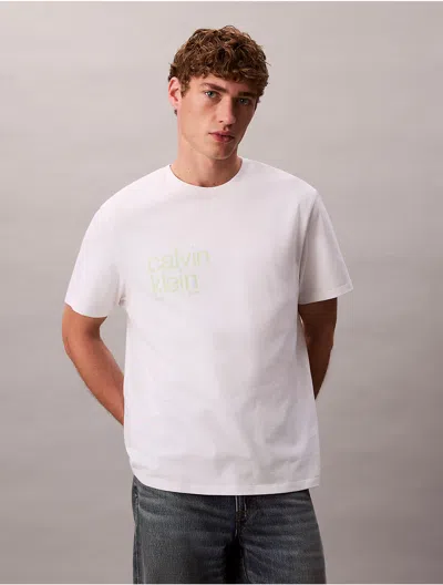 Calvin Klein Jeans Est.1978 Calvin Klein Men's Circle Graphic Relaxed T-shirt In White