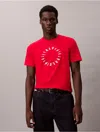 Calvin Klein Jeans Est.1978 Calvin Klein Men's Circle Logo Graphic Classic T-shirt In Red