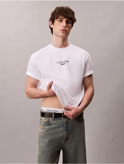 Calvin Klein Jeans Est.1978 Calvin Klein Men's Ckj Logo Graphic Relaxed T-shirt In White