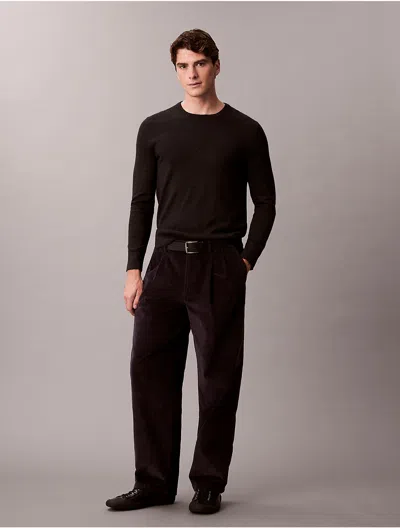 Calvin Klein Jeans Est.1978 Calvin Klein Men's Corduroy Pleated Wide Leg Pants In Brown