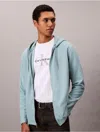 Calvin Klein Jeans Est.1978 Calvin Klein Men's Cotton Blend Boucle Relaxed Hoodie In White