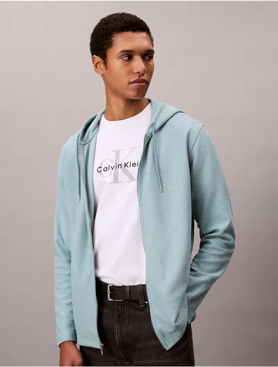Calvin Klein Jeans Est.1978 Calvin Klein Men's Cotton Blend Boucle Relaxed Hoodie In White