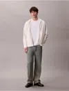 Calvin Klein Jeans Est.1978 Calvin Klein Men's Cotton Blend Boucle Relaxed Hoodie In White