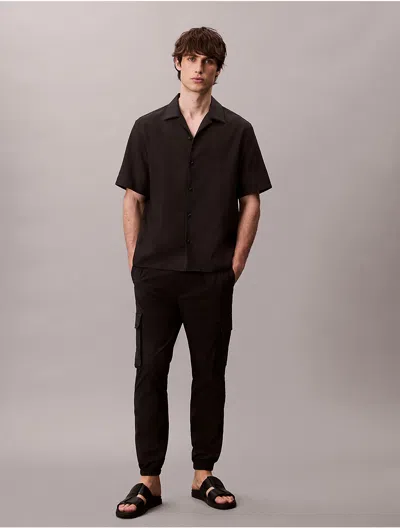 Calvin Klein Jeans Est.1978 Calvin Klein Men's Cotton Blend Skinny Cargo Ripstop Pants In Black