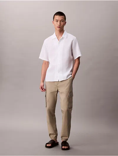 Calvin Klein Jeans Est.1978 Calvin Klein Men's Cotton Blend Skinny Cargo Ripstop Pants In Nude