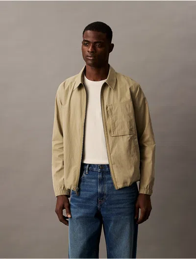 Calvin Klein Jeans Est.1978 Calvin Klein Men's Cotton Blend Zip Classic Shirt Jacket