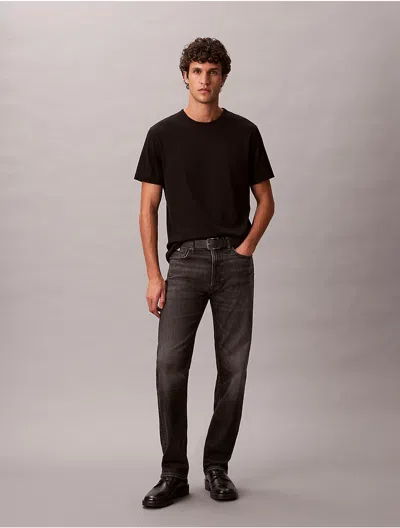 Calvin Klein Jeans Est.1978 Calvin Klein Men's Cotton Cashmere Standard Straight Fit Jeans In Black