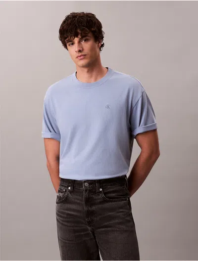 Calvin Klein Jeans Est.1978 Calvin Klein Men's Cotton Jersey Monogram Logo Relaxed T-shirt In Blue