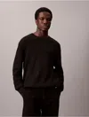 Calvin Klein Jeans Est.1978 Calvin Klein Men's Cotton Mesh Relaxed Sweater In Black