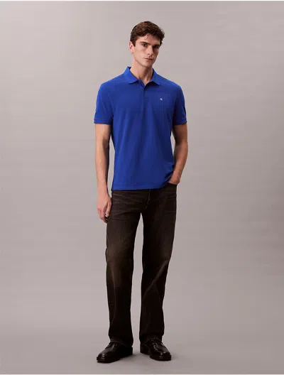 Calvin Klein Jeans Est.1978 Calvin Klein Men's Cotton Pique Classic Polo Shirt In Blue