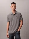 Calvin Klein Jeans Est.1978 Calvin Klein Men's Cotton Pique Classic Polo Shirt In Gray