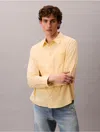Calvin Klein Jeans Est.1978 Calvin Klein Men's Cotton Poplin Relaxed Button-down Shirt In Yellow