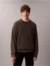 Calvin Klein Jeans Est.1978 Calvin Klein Men's Cotton Relaxed Crewneck Sweater In Brown