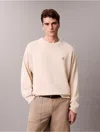 Calvin Klein Jeans Est.1978 Calvin Klein Men's Cotton Relaxed Crewneck Sweater In Neutral