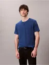 Calvin Klein Jeans Est.1978 Calvin Klein Men's Cotton Relaxed Henley T-shirt In Blue