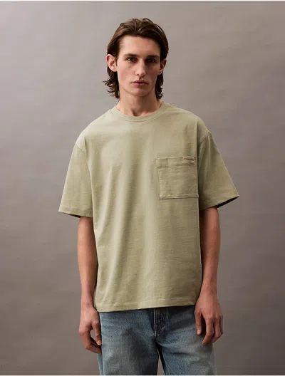 Calvin Klein Jeans Est.1978 Calvin Klein Men's Cotton Relaxed T-shirt In Brown
