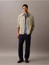 Calvin Klein Jeans Est.1978 Calvin Klein Men's Cotton Ripstop Relaxed Button-down Shirt In Brown