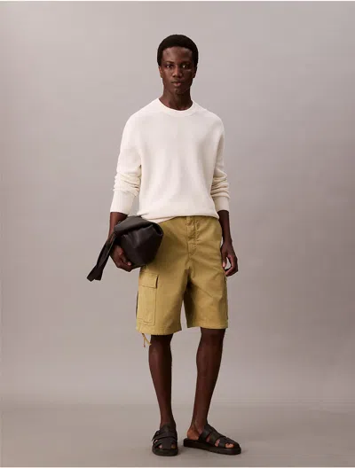 Calvin Klein Jeans Est.1978 Calvin Klein Men's Cotton Stretch Twill Cargo Shorts In Brown