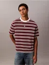 Calvin Klein Jeans Est.1978 Oversized Striped T-shirt In Brown